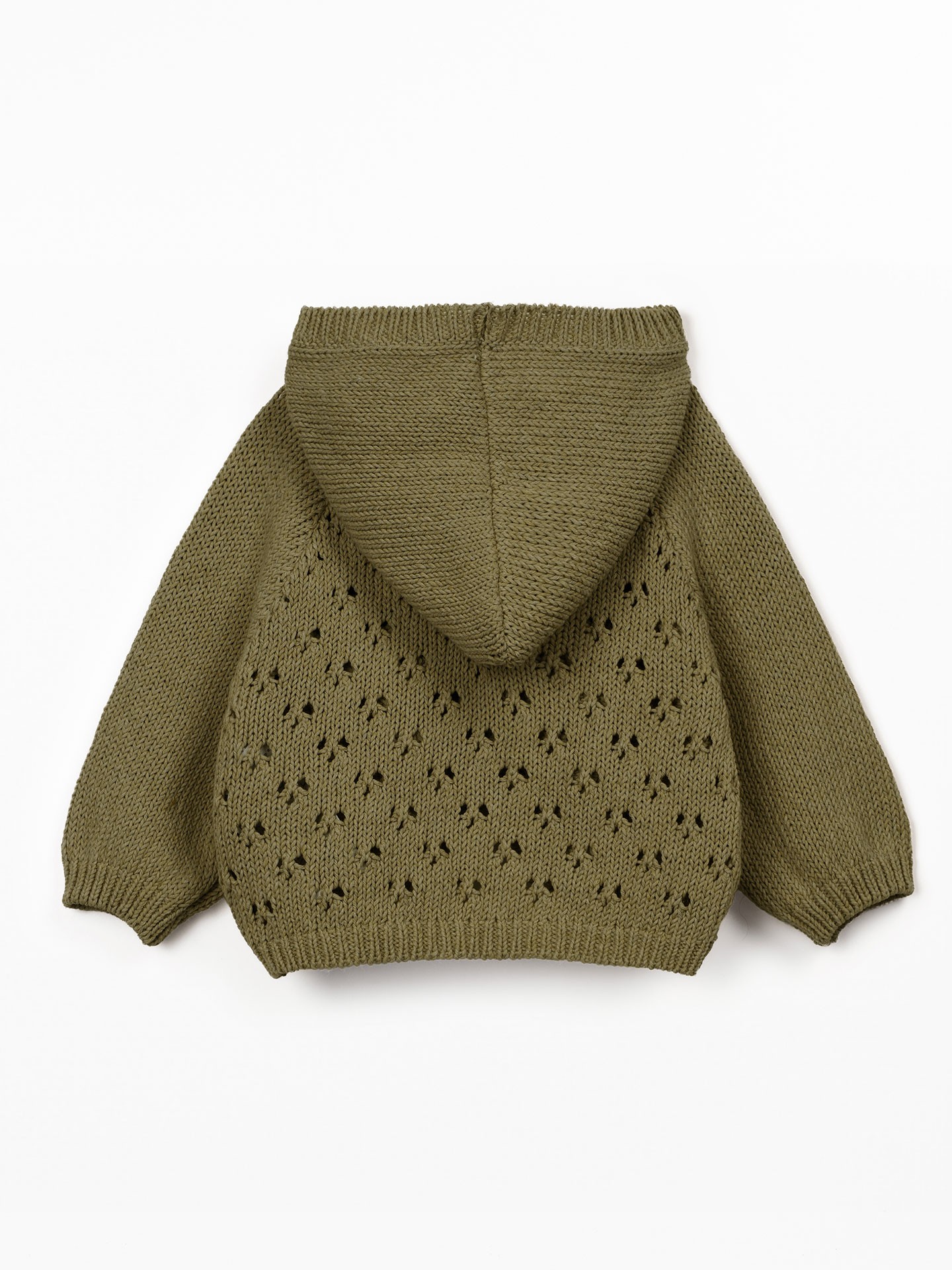 Knit jacket with hood