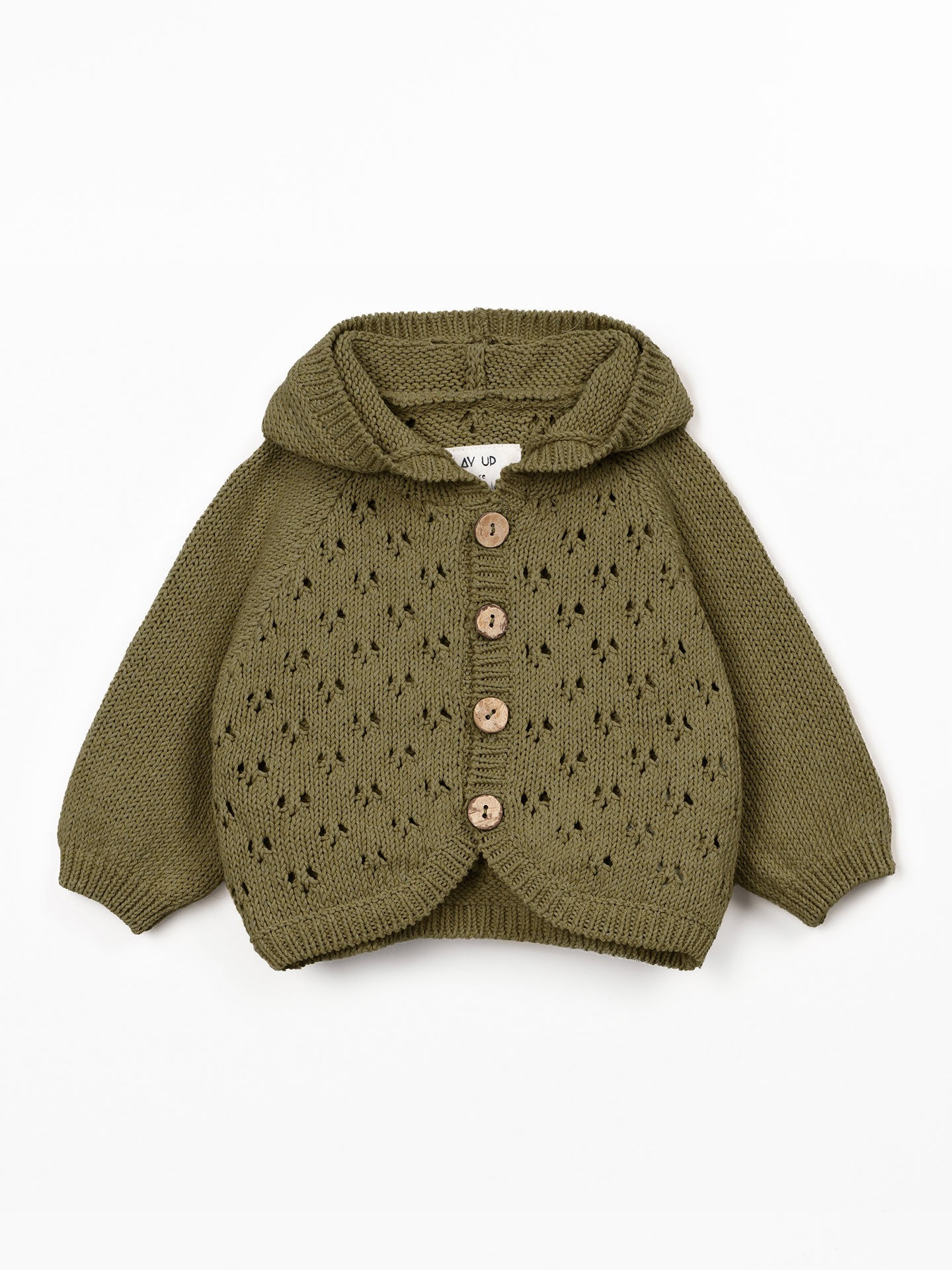 Knit jacket with hood