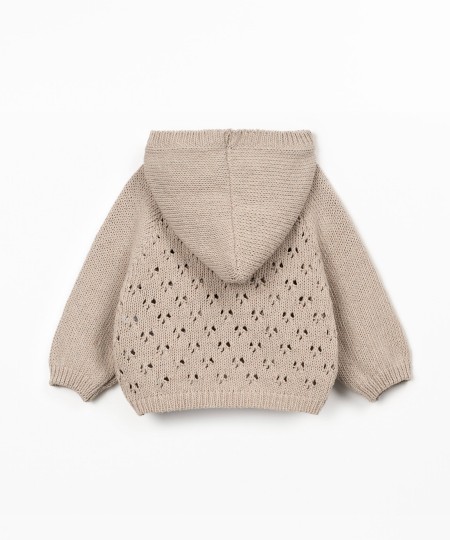 Veste en maille avec capuche