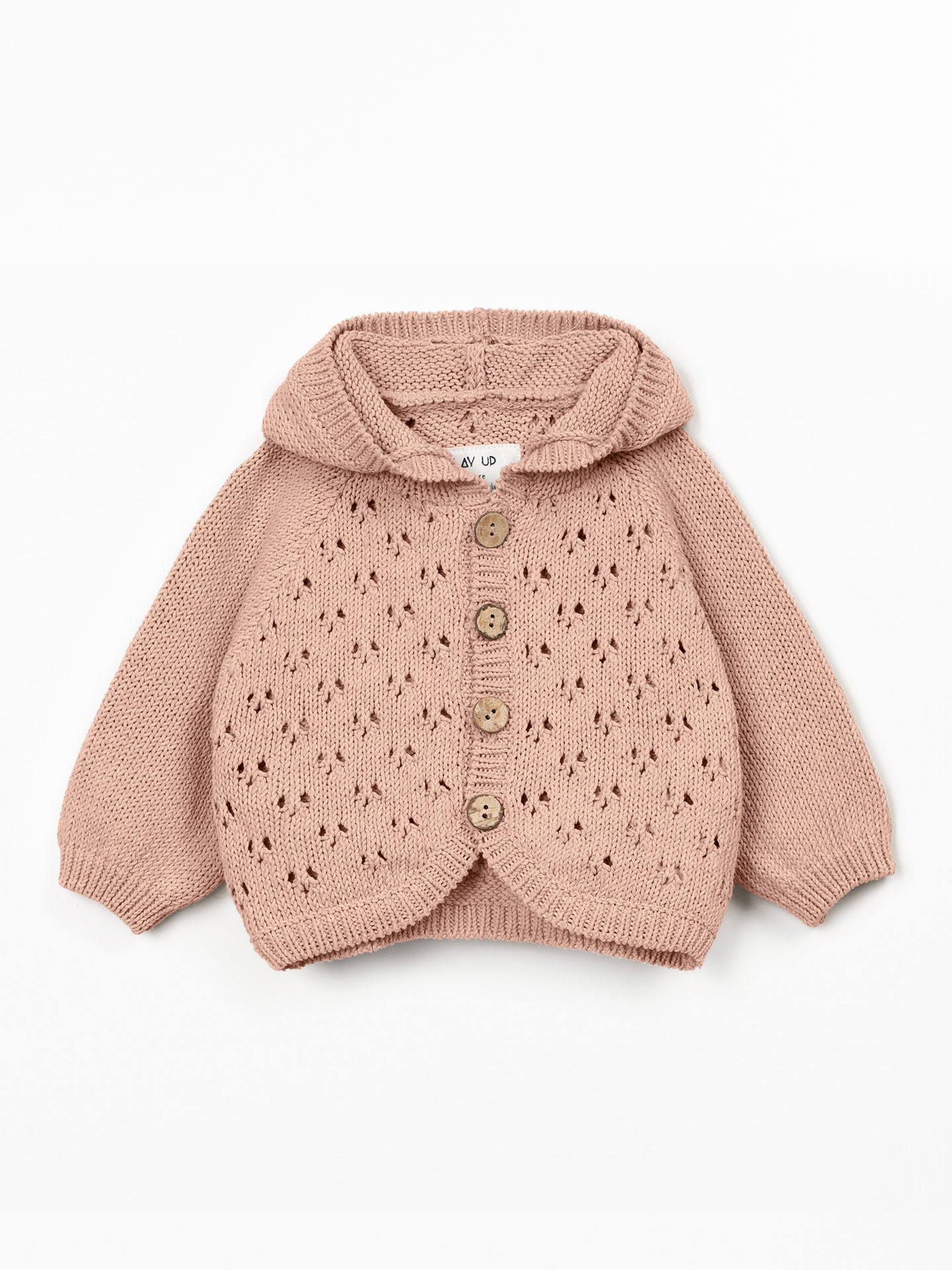 Veste en tricot avec capuche