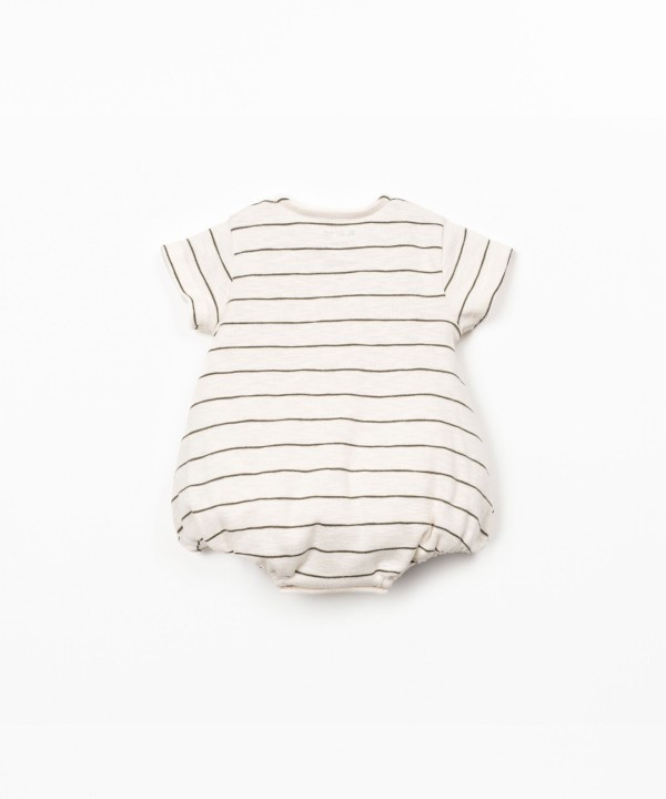 Combinaison ray�e en coton biologique