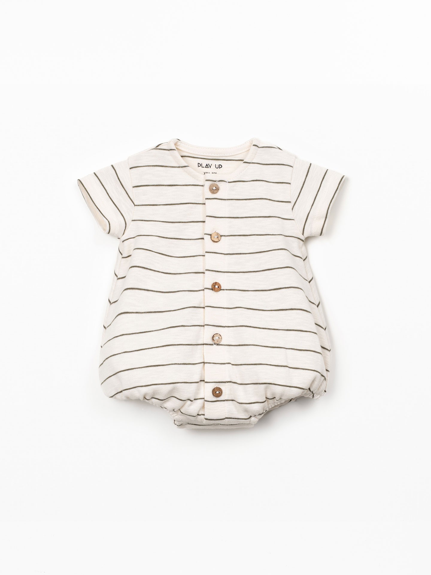 Combinaison rayée en coton biologique