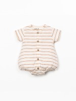 Combinaison rayée en coton biologique Combinaison rayée en coton biologique