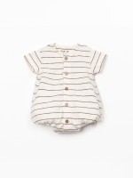 Combinaison ray�e en coton biologique