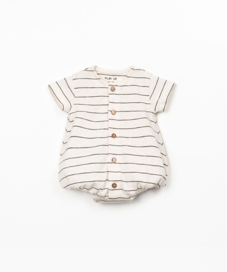 Striped jumpsuit in organic cotton