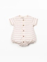 Combinaison ray�e en coton biologique