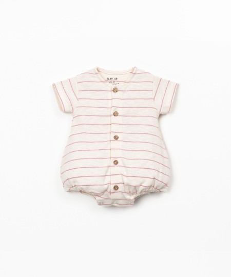 Combinaison rayée en coton biologique