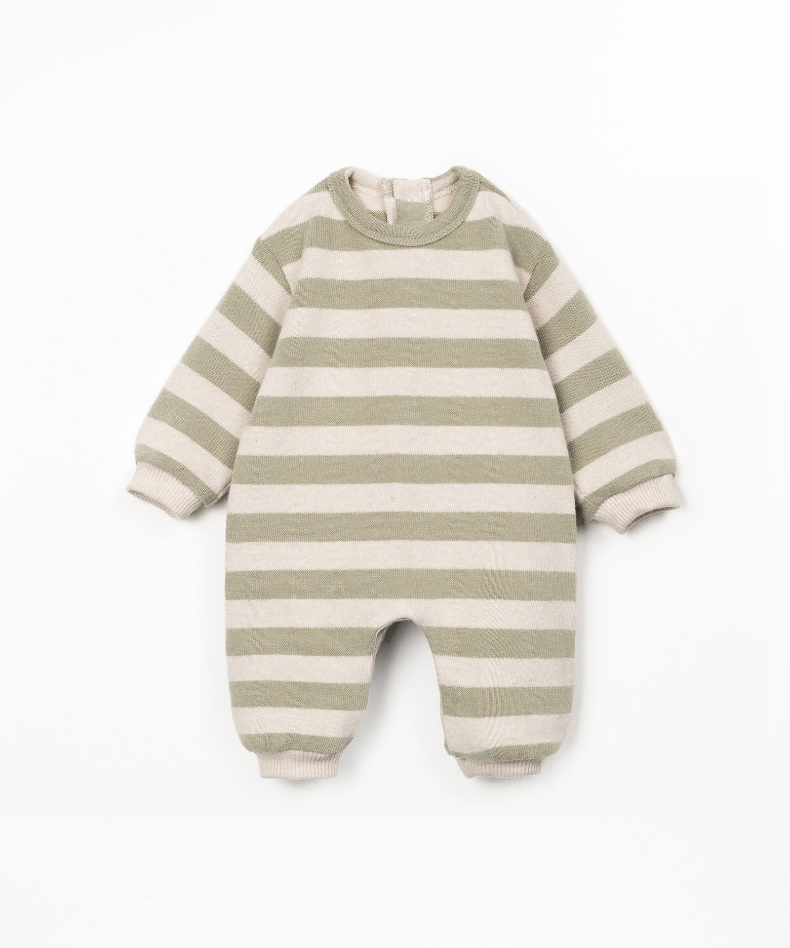 STRIPED FLAMÉ JERSEY JUMPSUIT