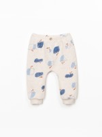 Pantaloni in maglia con stampa di mele Pantaloni in maglia con stampa di mele