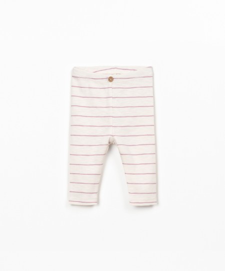 Leggings en coton biologique à rayures