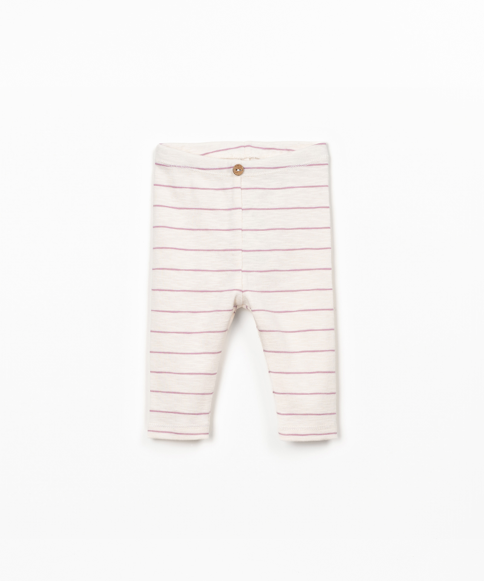STRIPED RIB FLAMÉ LEGGINGS
