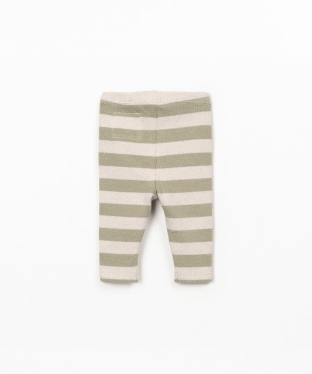 Leggings con estampado de rayas