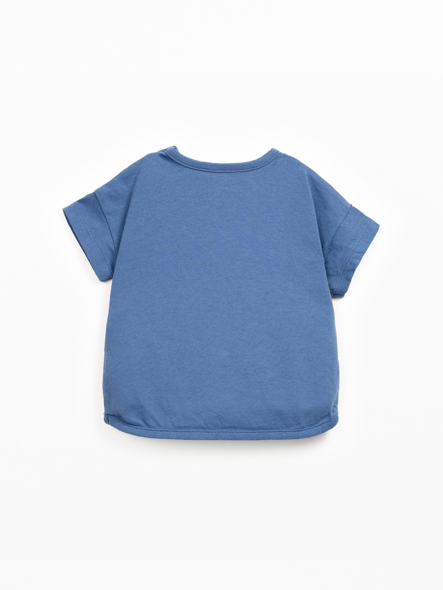 Jersey t-shirt in blend of organic cotton and recycled cotton