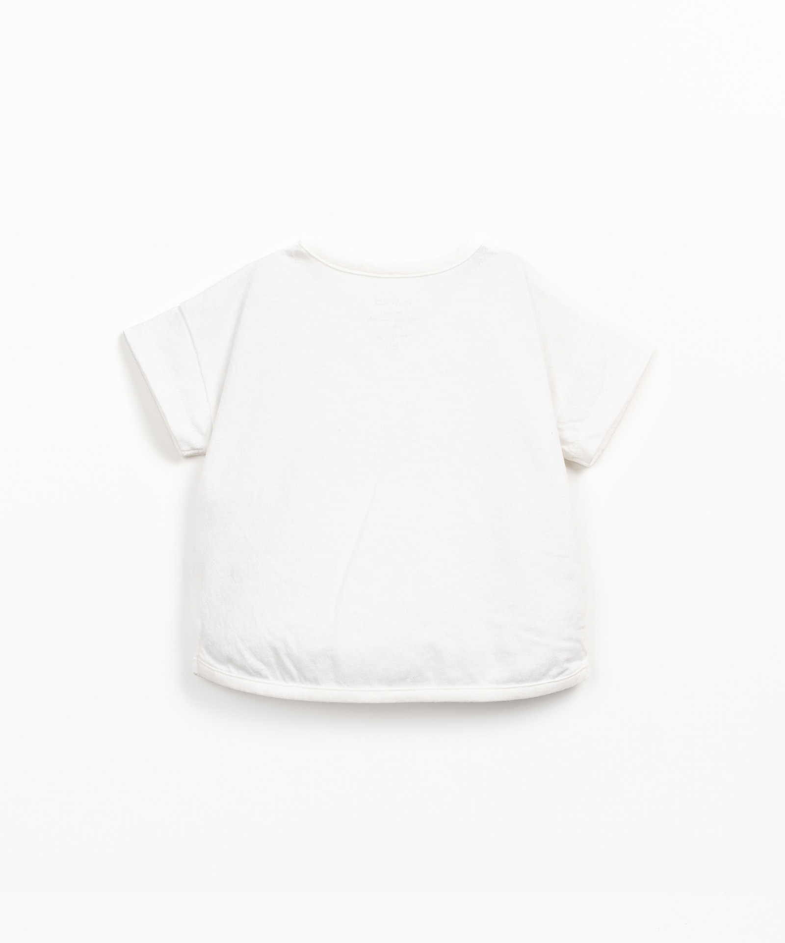 T-shirt de malha com mistura de algodão orgânico e algodão reciclado