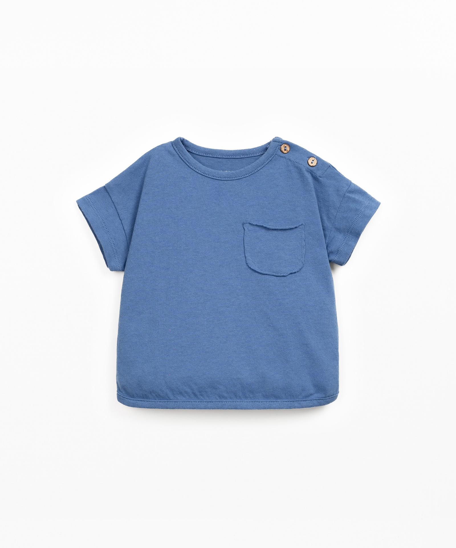 T-shirt in maglina misto cotone biologico e cotone riciclato