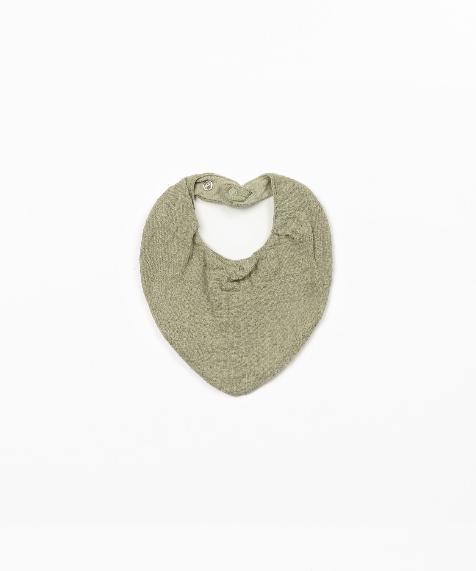 Bib in organic cotton and recycled cotton fabric