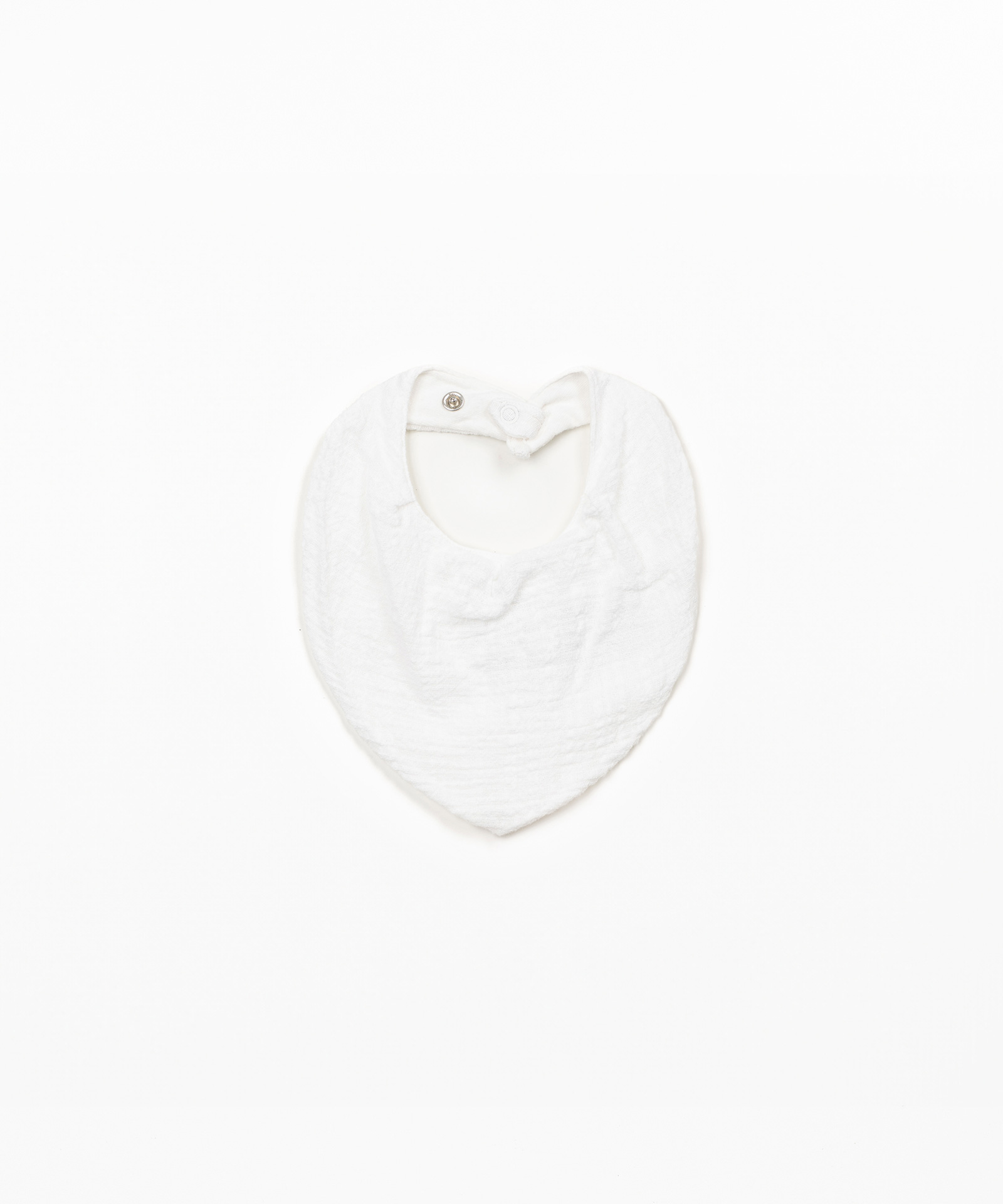 Bib in organic cotton and recycled cotton fabric