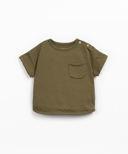Jersey t-shirt in organic and recycled cotton blend