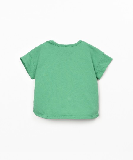 T-shirt di maglina in misto cotone biologico e cotone riciclato