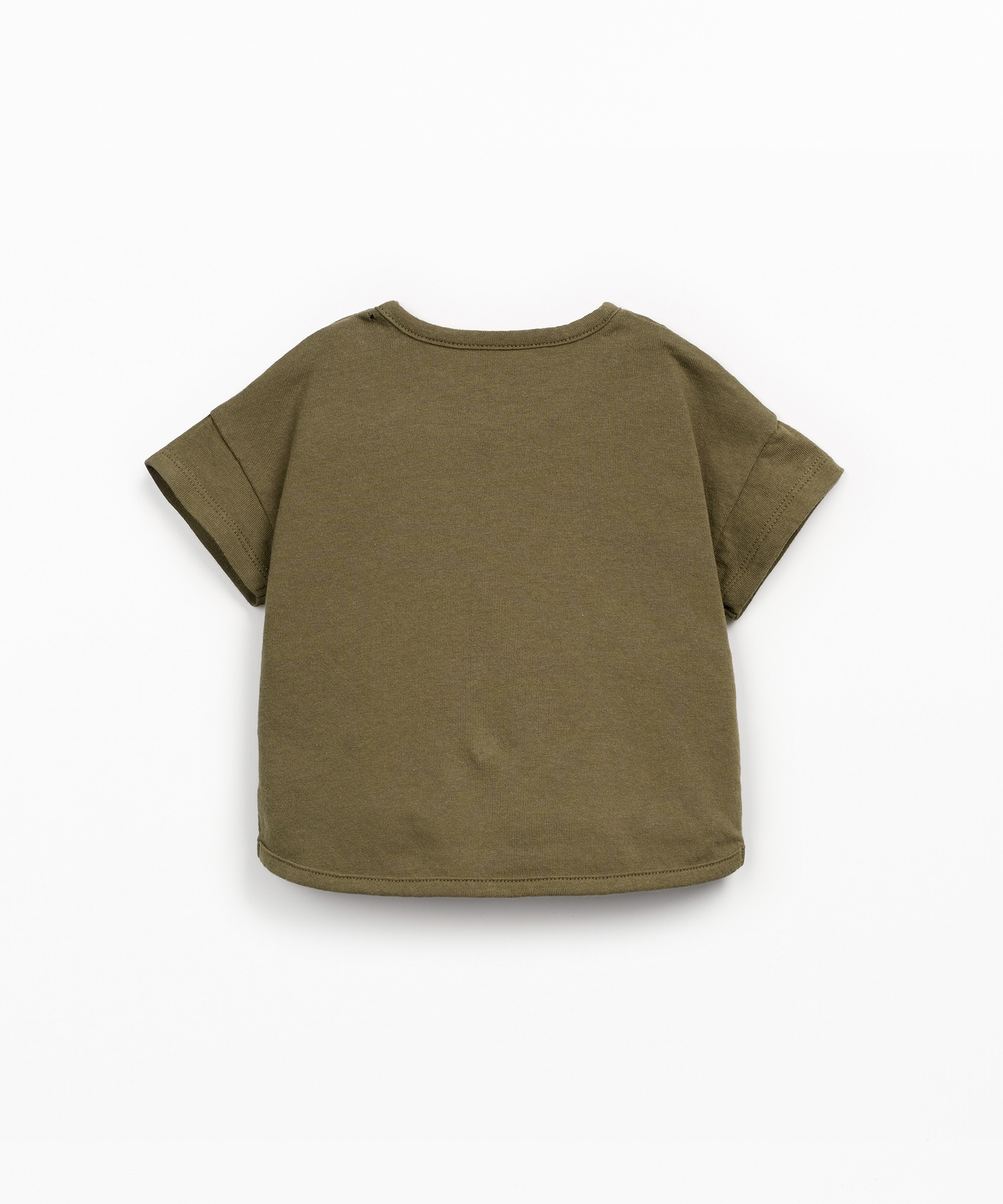 T-shirt in maglina mista cotone biologico e cotone riciclato