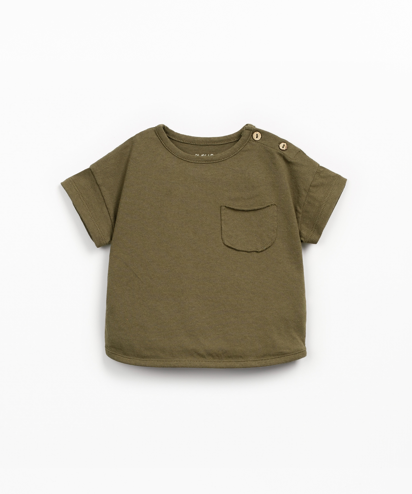 T-shirt in maglina mista cotone biologico e cotone riciclato