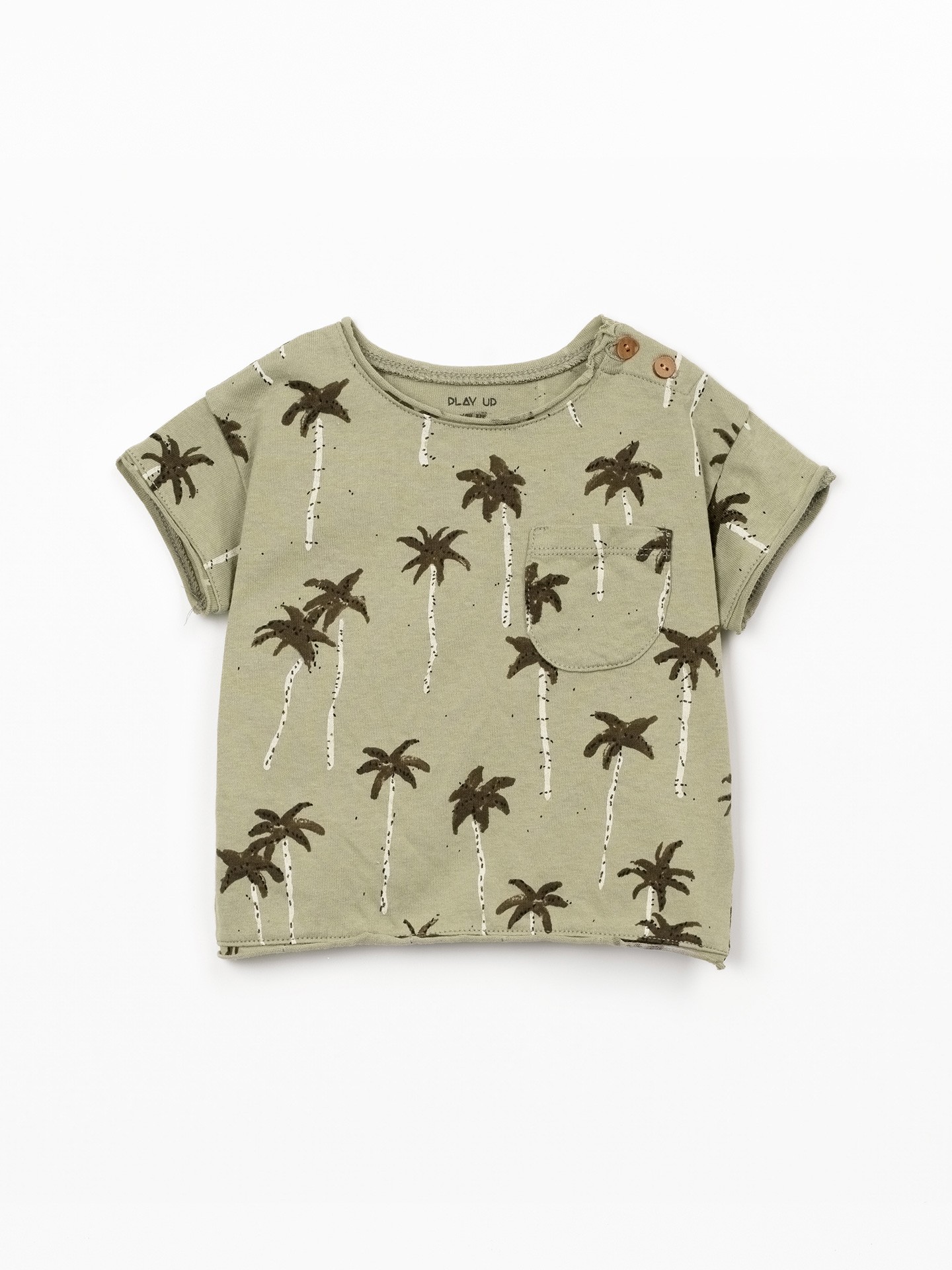 T-shirt com estampado de palmeiras