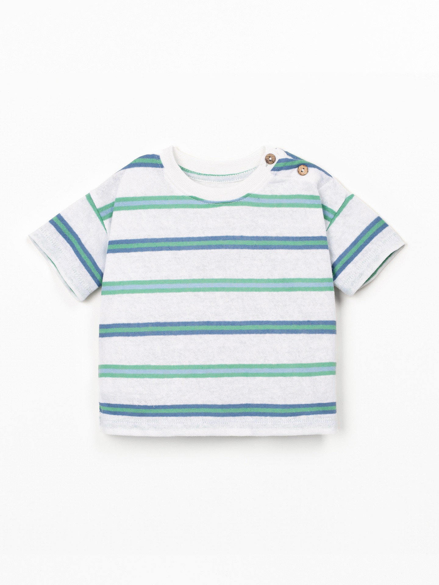 T-shirt con fantasia a righe