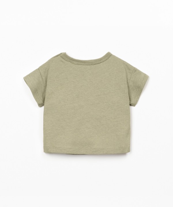 T-shirt in natural fiber blend