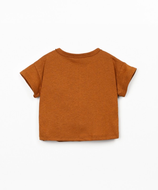 T-shirt in blend of natural fibers