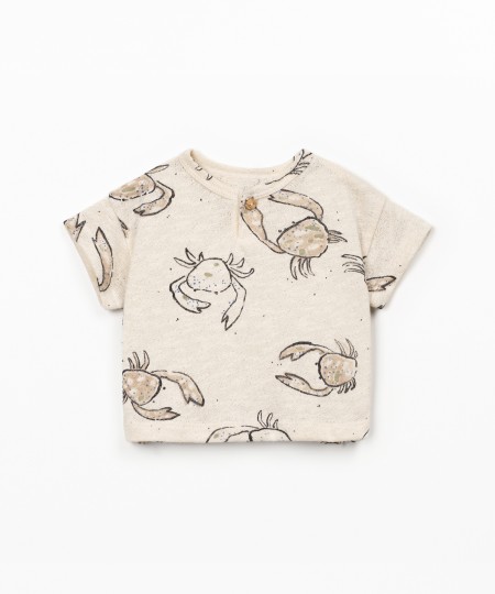 T-shirt com fibras naturais