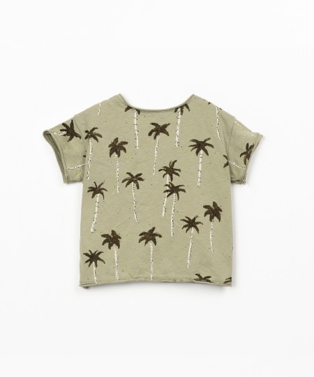 T-shirt con stampa di palme