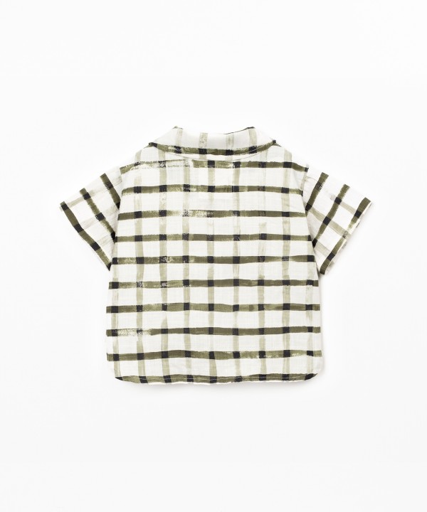 Camicia in tessuto con fibre naturali