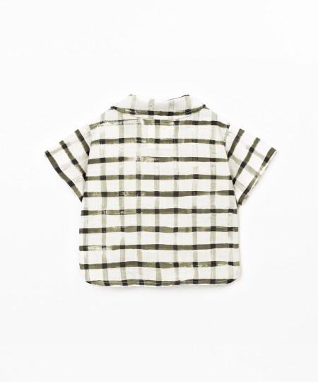 Camicia in tessuto con fibre naturali