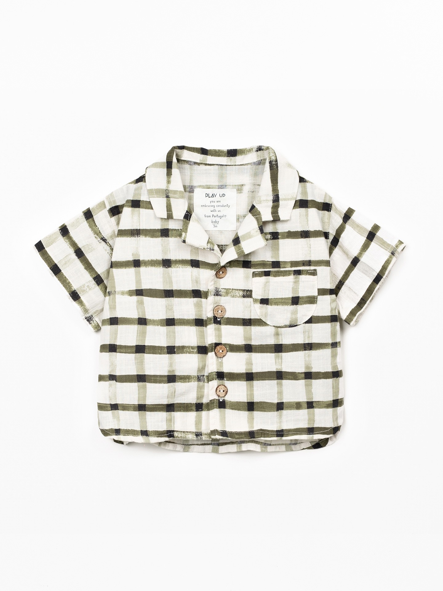Camisa de tejido con fibras naturales