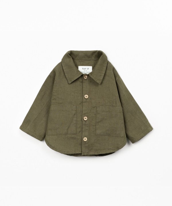 Camisa de tejido de lino