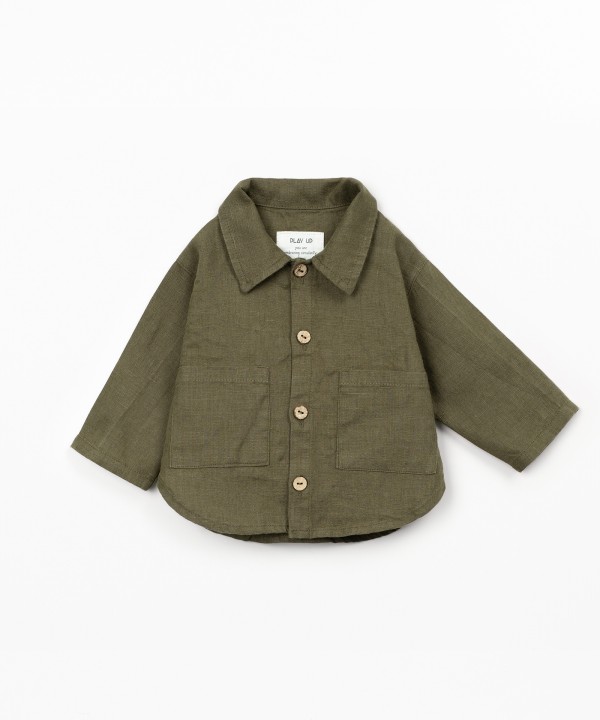 Camicia in tessuto di lino