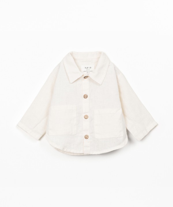 Camisa de tela de lino