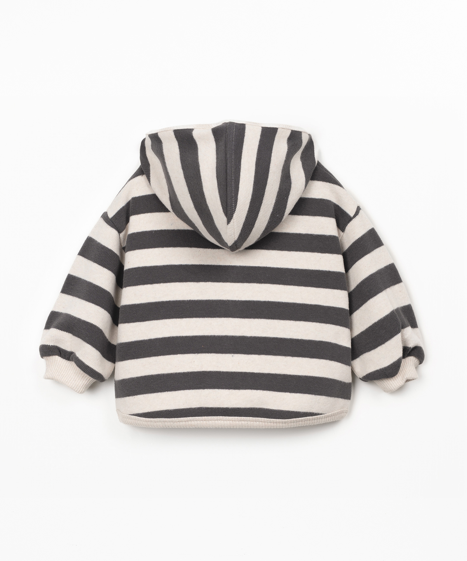 STRIPPED JERSEY CARDIGAN