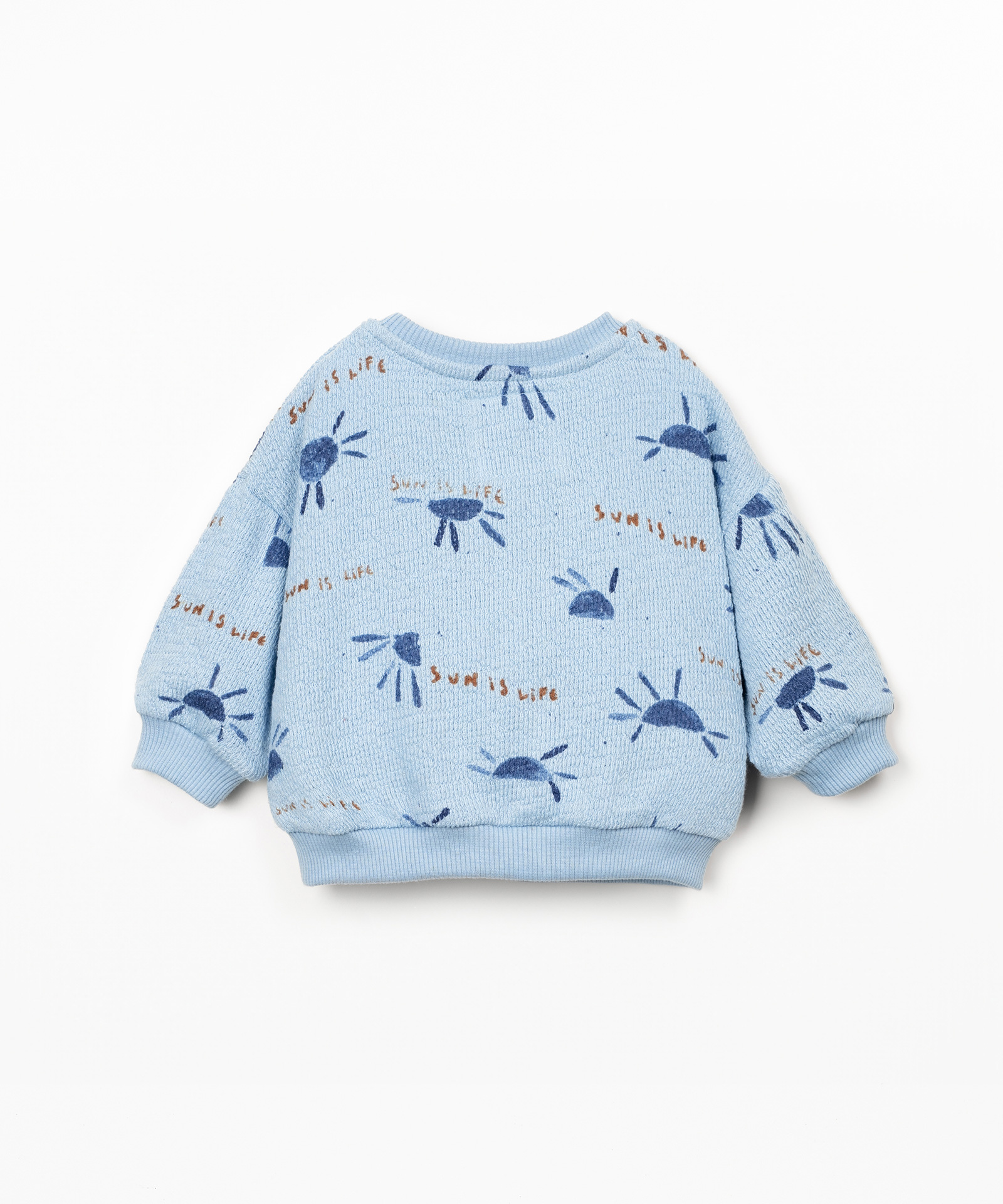 PRINTED EMBELLISHED JERSEY SWEATER