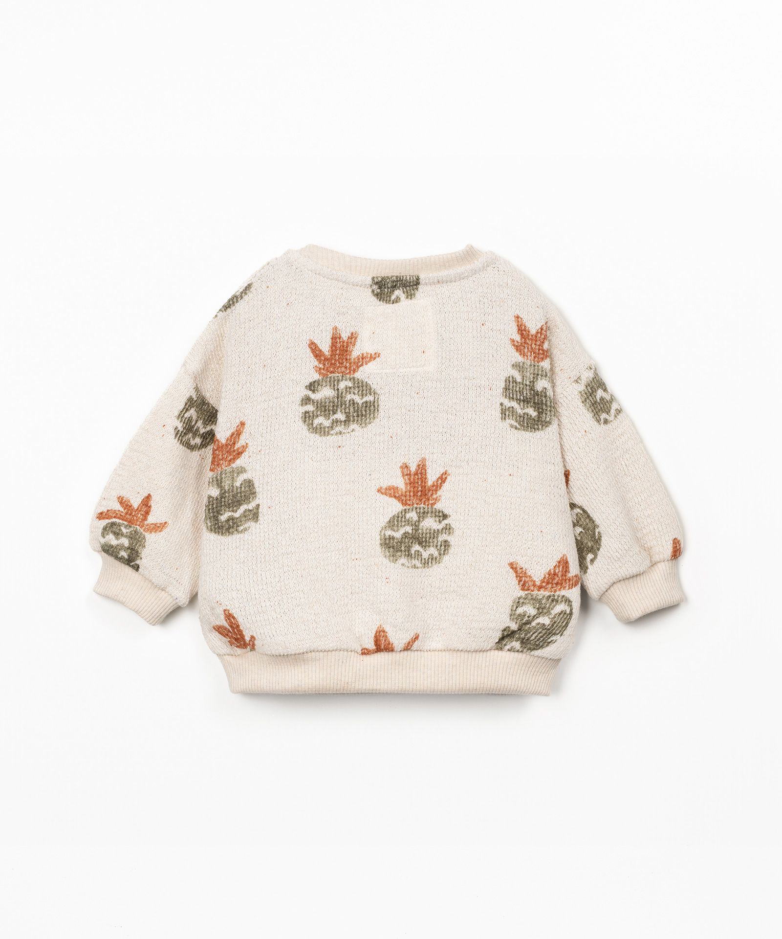 PRINTED EMBELLISHED JERSEY SWEATER