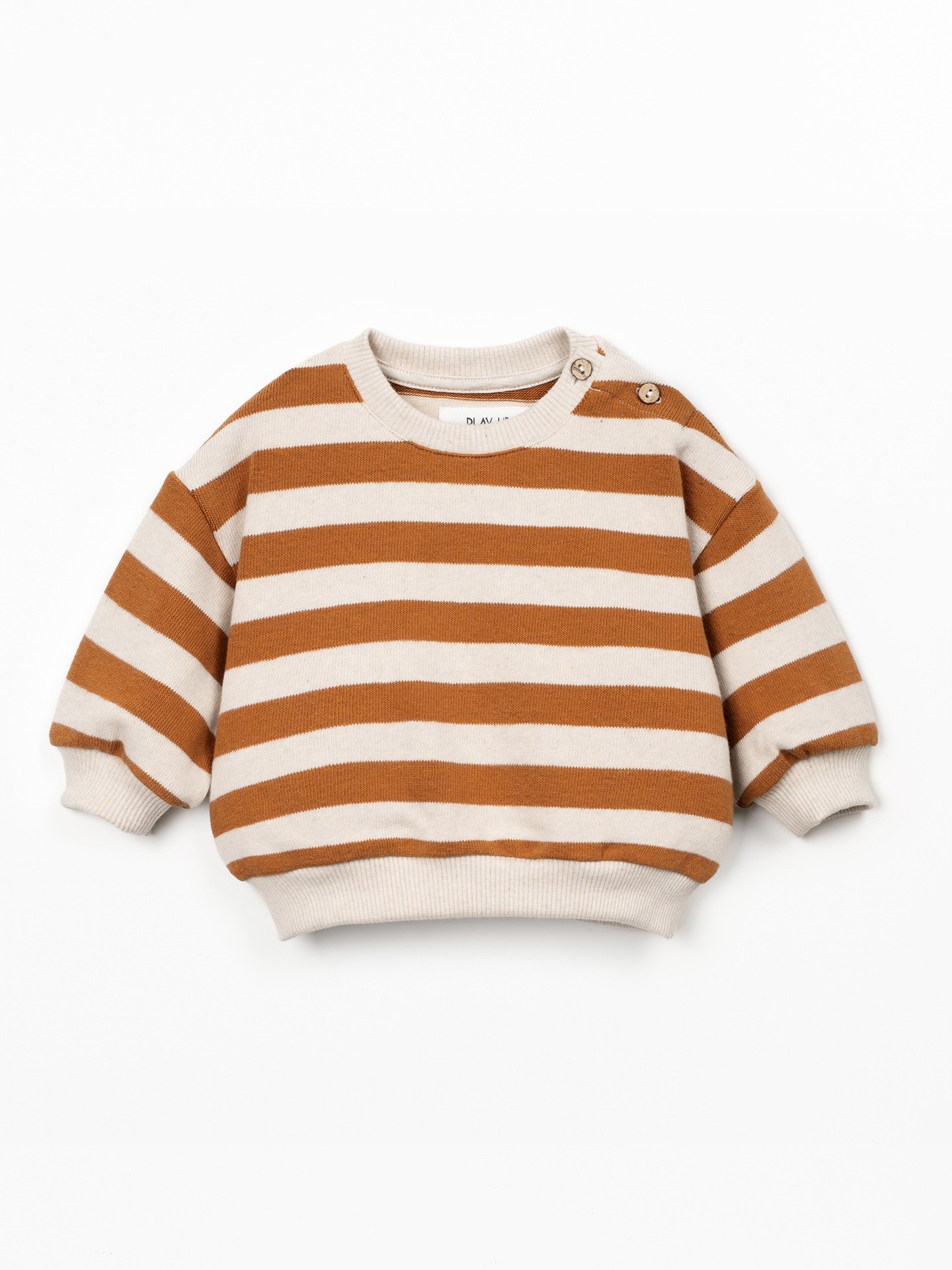 Sweater in a blend of natural and recycled fibers