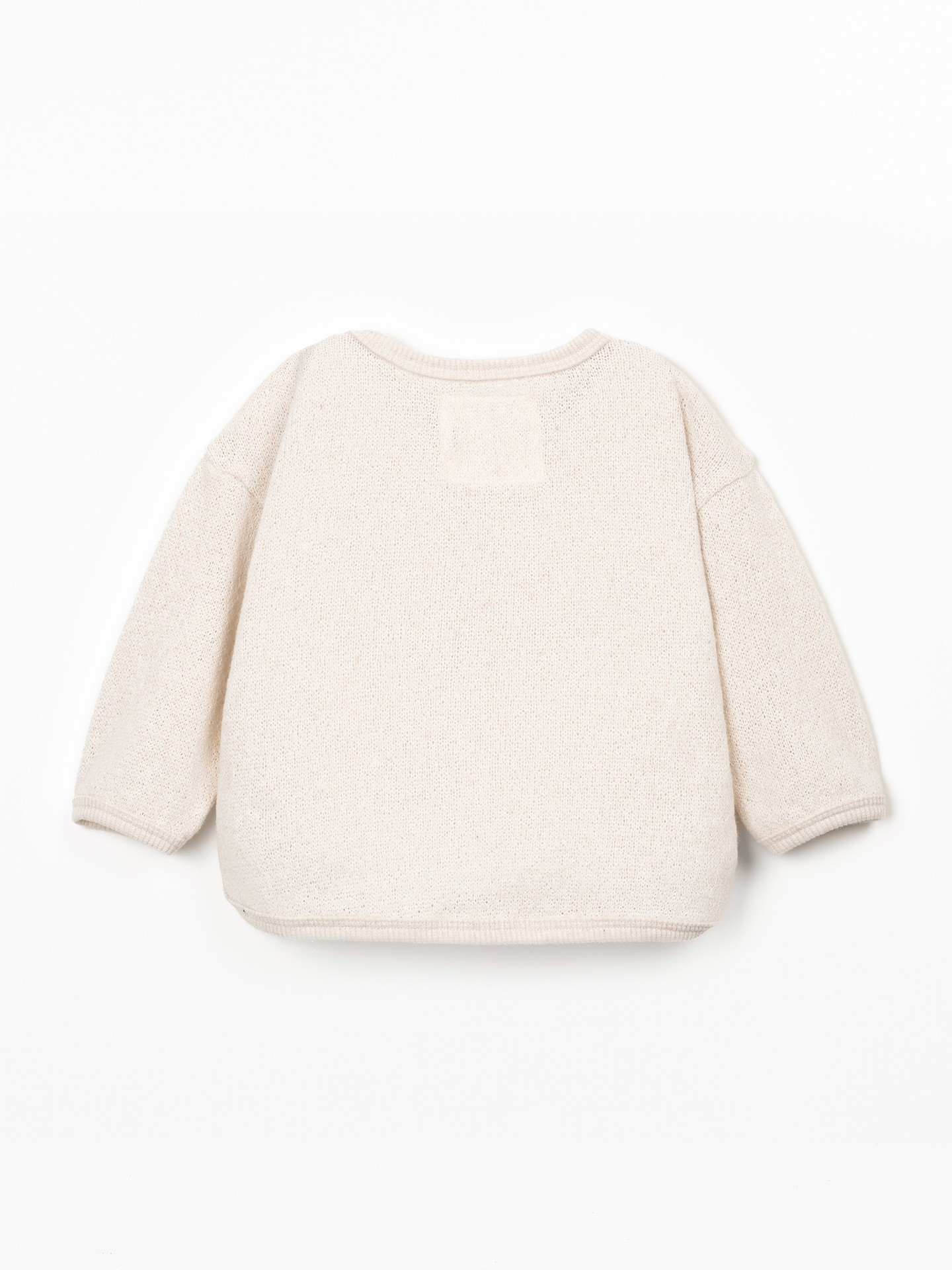 Knit jumper with recycled fibres