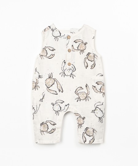 Mono de lino con estampado