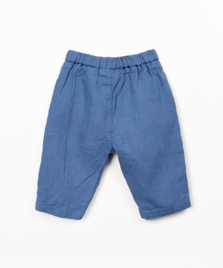 Pantaloni in tessuto di lino