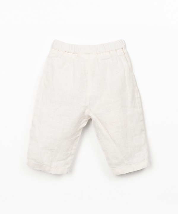 Linen fabric trousers