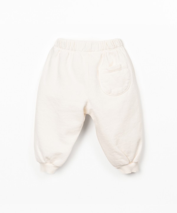 Jersey trousers with drawing