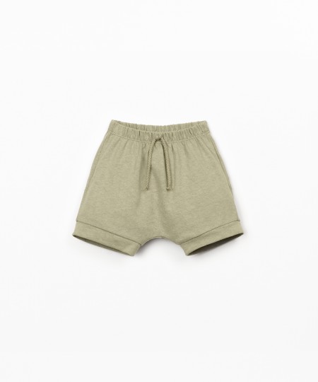Jersey shorts in organic cotton and linen