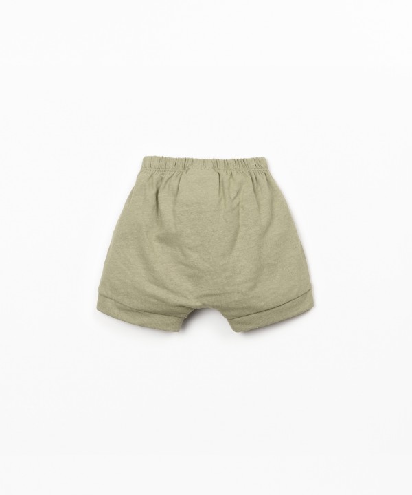 Jersey shorts in organic cotton and linen