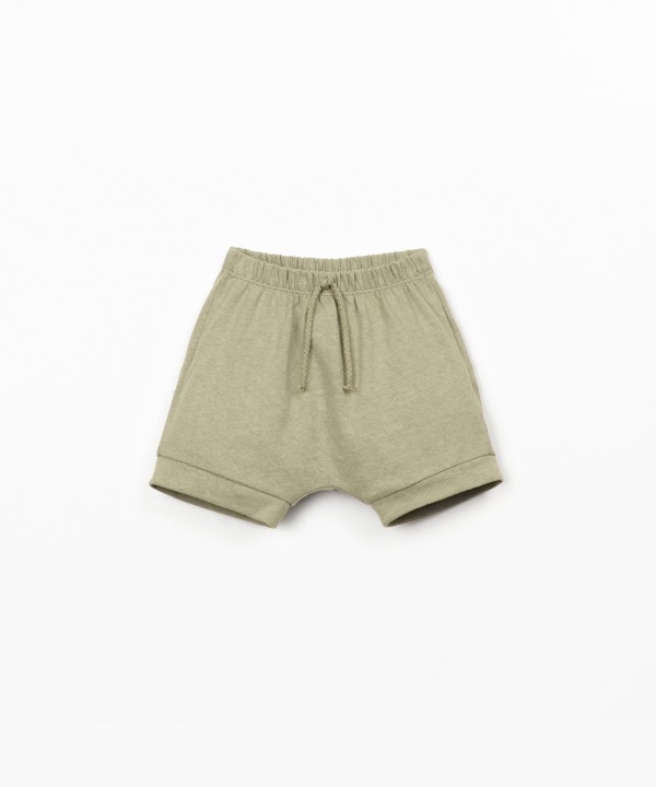 Jersey shorts in organic cotton and linen