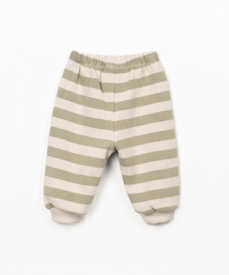 Leggings às riscas com cinto elástico